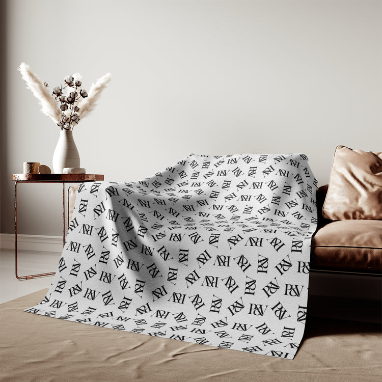Monogram Pattern Sweatshirt Blanket