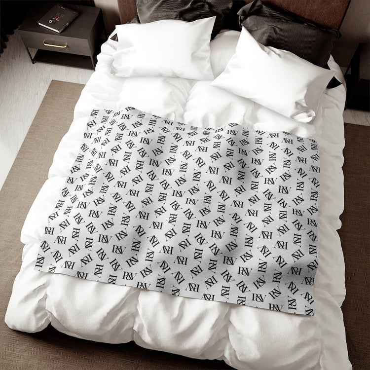 Monogram Pattern Sweatshirt Blanket